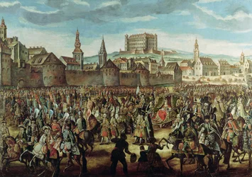Die Ankunft von Kaiserin Maria Theresia von Österreich (1717-80) in Pressburg (Bratislava) am 25. August 1741